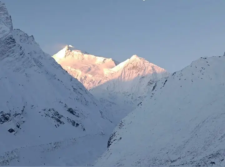 Night sky over Himalayan peaks